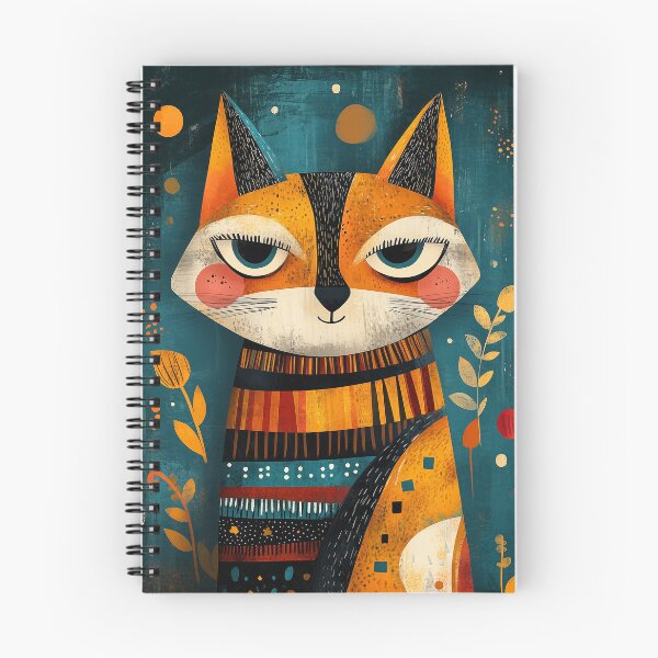Item preview, Folk Cat Beauty Risograph For Kids designed and sold by sheprint.