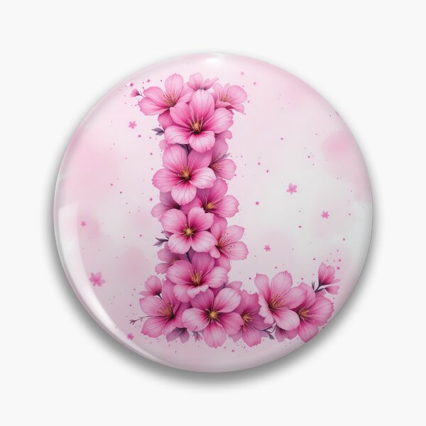 Artikelvorschau, Rosa Buchstabe L / Florales Initialmonogramm für Mädchen entworfen und verkauft von roxysnextgenart.