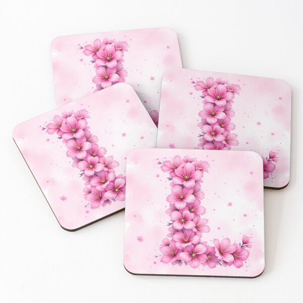 Item preview, Pink Letter L / Floral Initial Monogram for Girls designed and sold by roxysnextgenart.