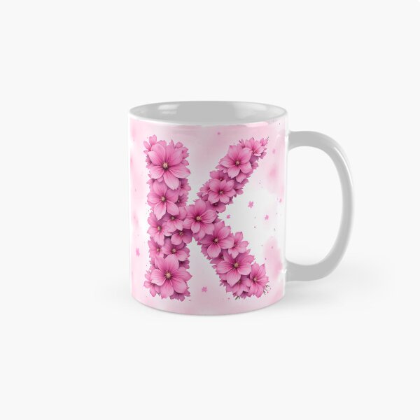 Item preview, Pink Letter K / Floral Initial Monogram for Girls designed and sold by roxysnextgenart.