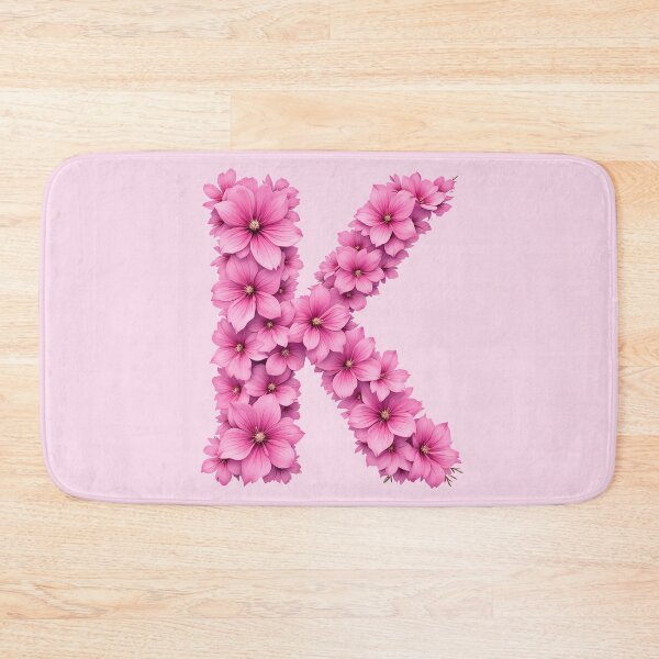 Item preview, Pink Letter K / Floral Initial Monogram for Girls designed and sold by roxysnextgenart.