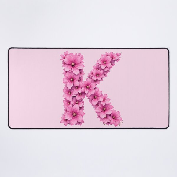Item preview, Pink Letter K / Floral Initial Monogram for Girls designed and sold by roxysnextgenart.