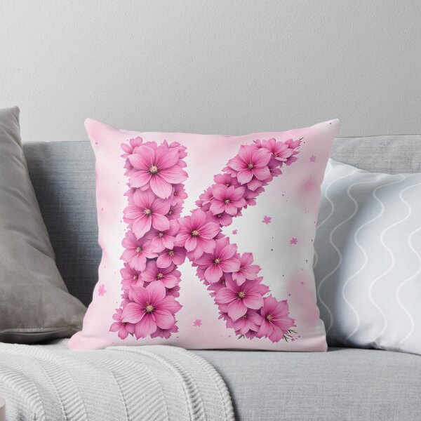 Item preview, Pink Letter K / Floral Initial Monogram for Girls designed and sold by roxysnextgenart.