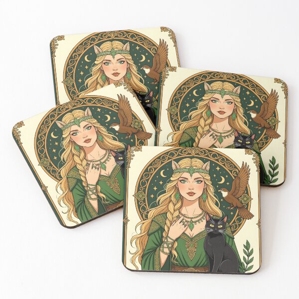 Item preview, Goddess Freyja and Black Cat designed and sold by SoniaSarkali.
