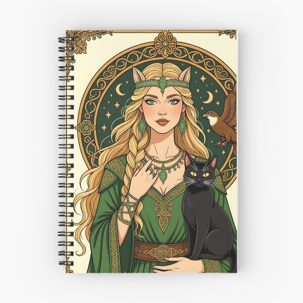 Item preview, Goddess Freyja and Black Cat designed and sold by SoniaSarkali.