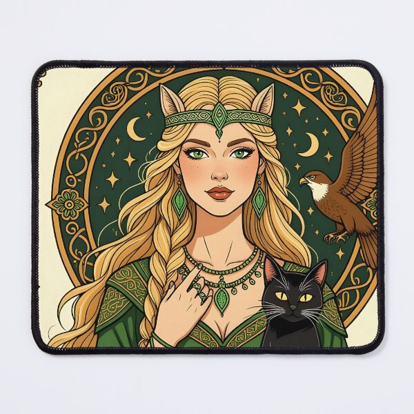 Item preview, Goddess Freyja and Black Cat designed and sold by SoniaSarkali.