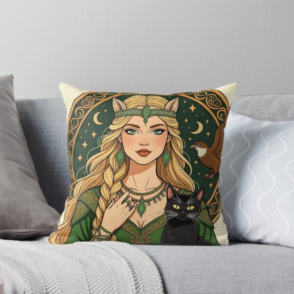 Item preview, Goddess Freyja and Black Cat designed and sold by SoniaSarkali.