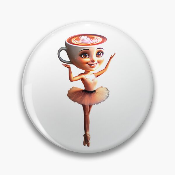 Item preview, Ballerina Cappucina cutout - beautiful female ballet dancer cup brainrot meme designed and sold by EmeraldeaArt.