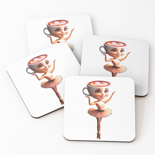 Item preview, Ballerina Cappucina cutout - beautiful female ballet dancer cup brainrot meme designed and sold by EmeraldeaArt.