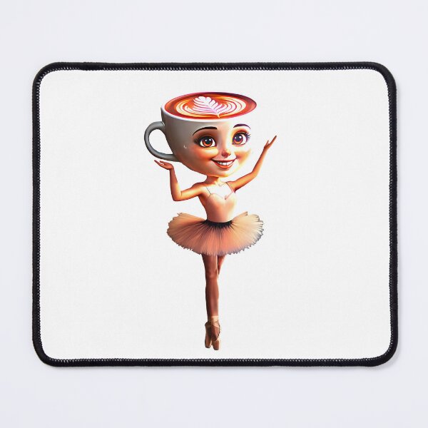 Item preview, Ballerina Cappucina cutout - beautiful female ballet dancer cup brainrot meme designed and sold by EmeraldeaArt.