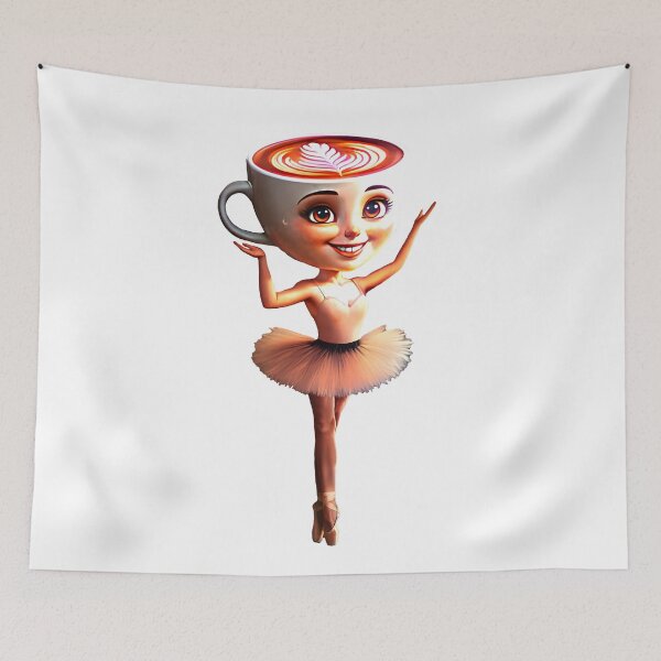 Item preview, Ballerina Cappucina cutout - beautiful female ballet dancer cup brainrot meme designed and sold by EmeraldeaArt.