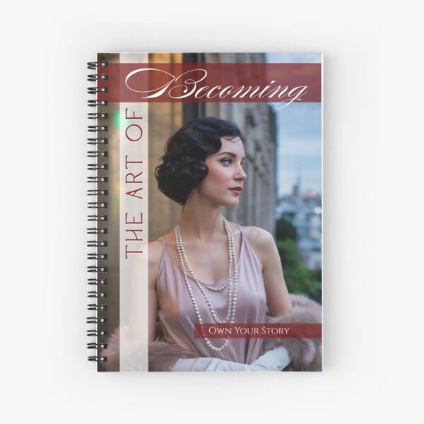 Item preview, 1920s Art Deco Elegant Spiral Notebook Celebrating the Art of Self-Discovery and Feminine Expression designed and sold by Ink & Destiny.
