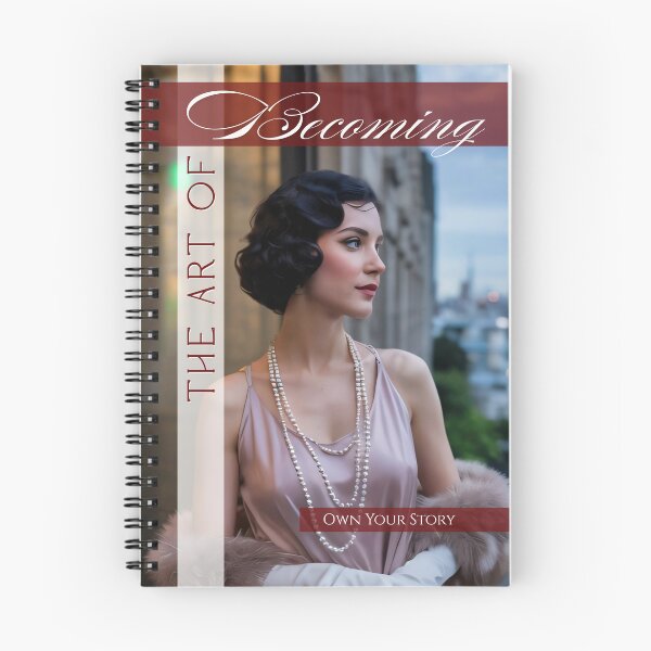 Item preview, 1920s Art Deco Elegant Spiral Notebook Celebrating the Art of Self-Discovery and Feminine Expression designed and sold by Ink & Destiny.