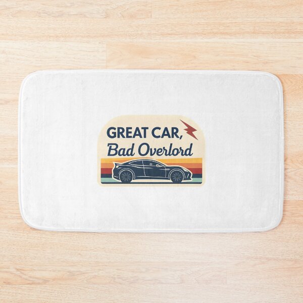 Item preview, "Great Car, Bad Overlord" Tesla Bumper designed and sold by MiscellaneaShop.