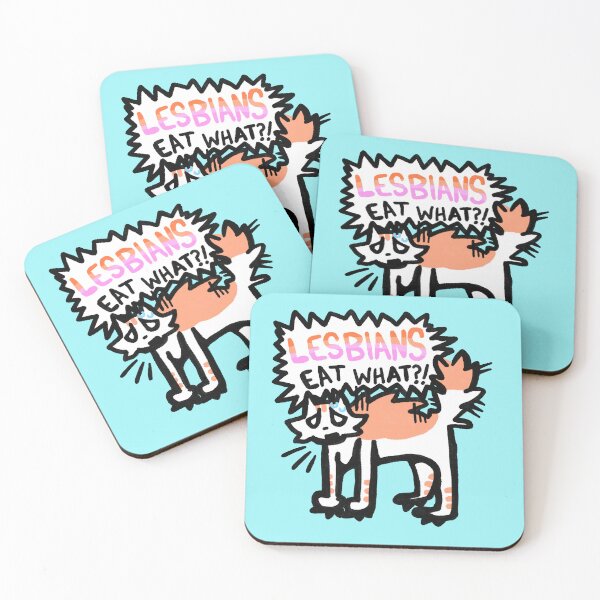 Item preview, Lesbians eat what?! designed and sold by PatchyLaCow.