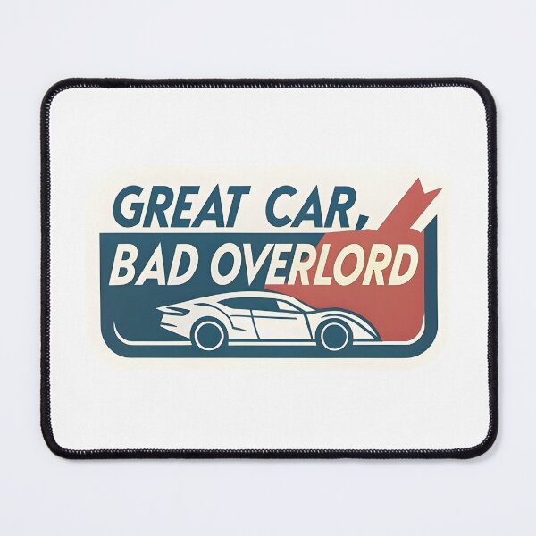 Item preview, "Great Car, Bad Overlord" Tesla Bumper designed and sold by MiscellaneaShop.
