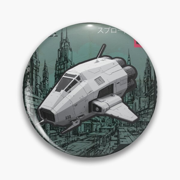 Item preview, Futuristic Sprawl Shuttle Stamp Design designed and sold by KiwiRider.