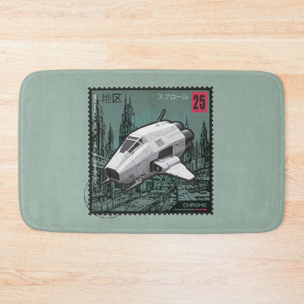 Item preview, Futuristic Sprawl Shuttle Stamp Design designed and sold by KiwiRider.