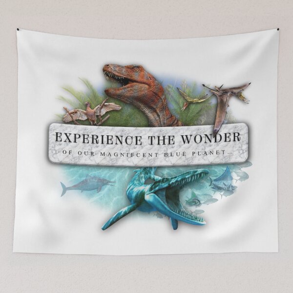Item preview, Our Magnificent Blue Planet natural history conservation 2000s style Fruitger Aero Encarta wave Dinosaur animal graphic designed and sold by The Paleo shop ..