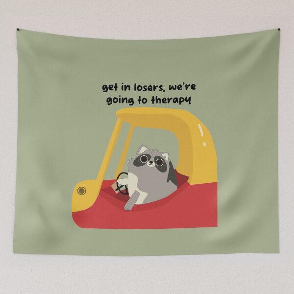 Item preview, Get In Losers, We're Going Shopping – Raccoon Chaos Cart  designed and sold by Arcanedy.