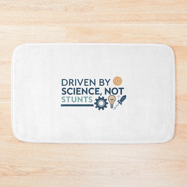 Item preview, "Driven By Science, Not Stunts" Tesla Bumper designed and sold by MiscellaneaShop.