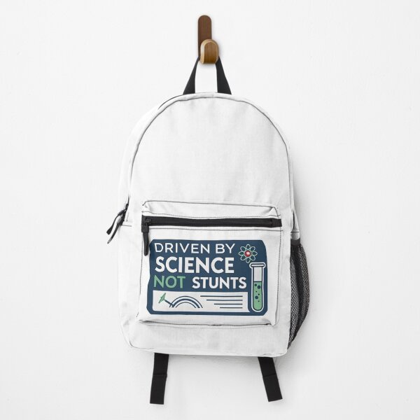 Item preview, "Driven By Science, Not Stunts" Tesla Bumper designed and sold by MiscellaneaShop.
