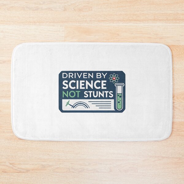 Item preview, "Driven By Science, Not Stunts" Tesla Bumper designed and sold by MiscellaneaShop.