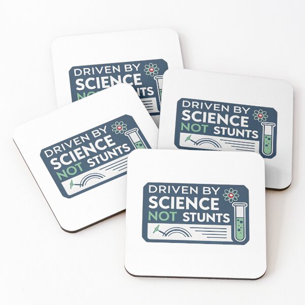 Item preview, "Driven By Science, Not Stunts" Tesla Bumper designed and sold by MiscellaneaShop.