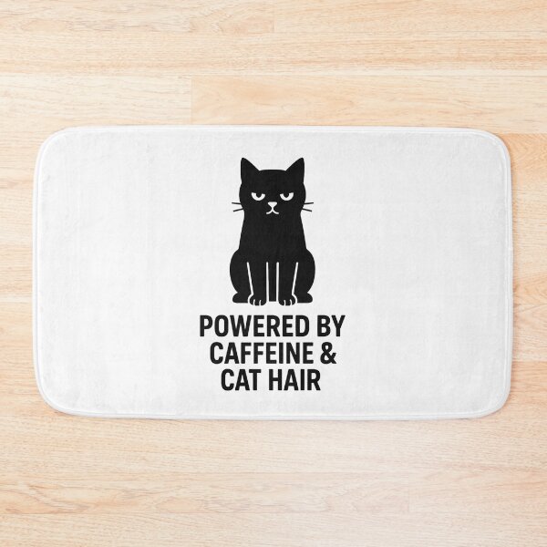 Item preview, POWERED BY CAFFEINE & CAT HAIR designed and sold by TheWonkyEaselCo.