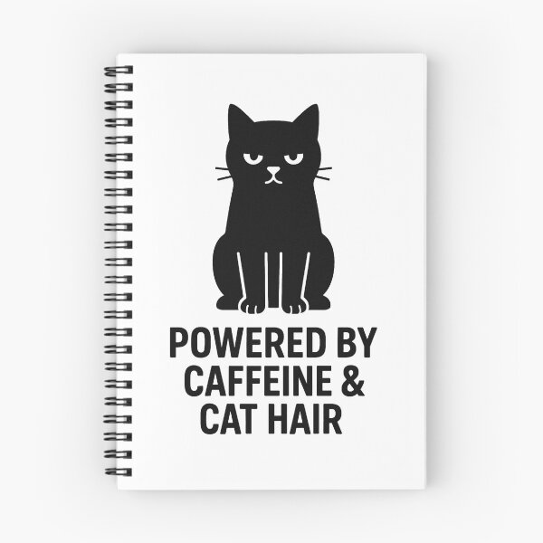 Item preview, POWERED BY CAFFEINE & CAT HAIR designed and sold by TheWonkyEaselCo.