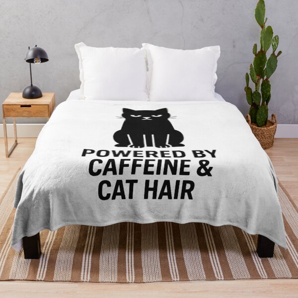 Item preview, POWERED BY CAFFEINE & CAT HAIR designed and sold by TheWonkyEaselCo.