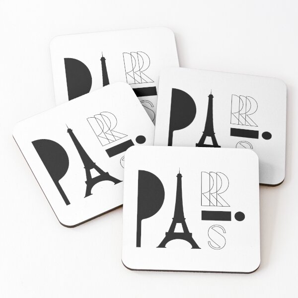 Item preview, Paris Modern Typography – Eiffel Tower Graphic Black & White Design designed and sold by Blueprint&co.