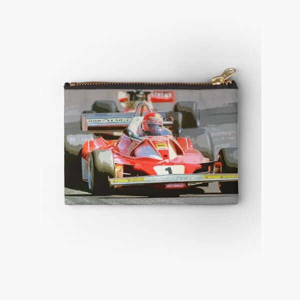 Item preview, Niki Lauda leading James Hunt during the 1976 Spanish Grand Prix watercolor designed and sold by Rodissimus1984.