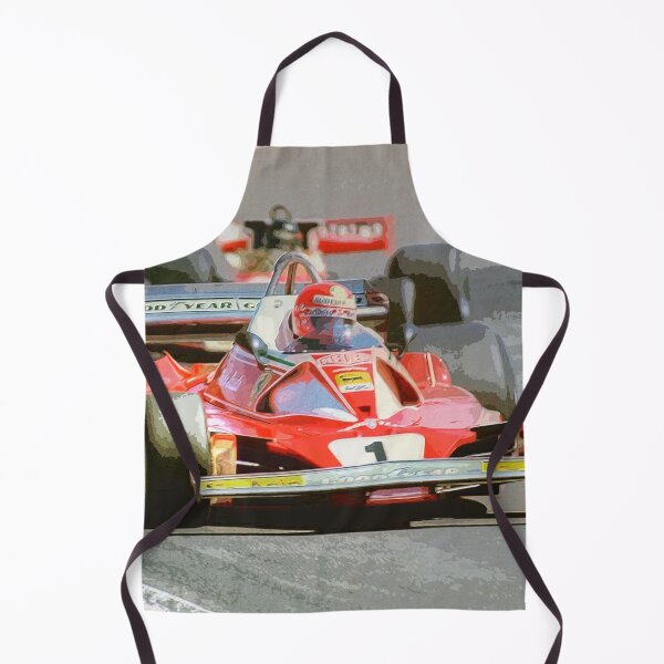 Item preview, Niki Lauda leading James Hunt during the 1976 Spanish Grand Prix watercolor designed and sold by Rodissimus1984.