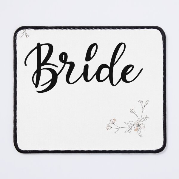 Item preview, Elegant 'Bride' Handwritten Script Design with Floral Details designed and sold by azersan.