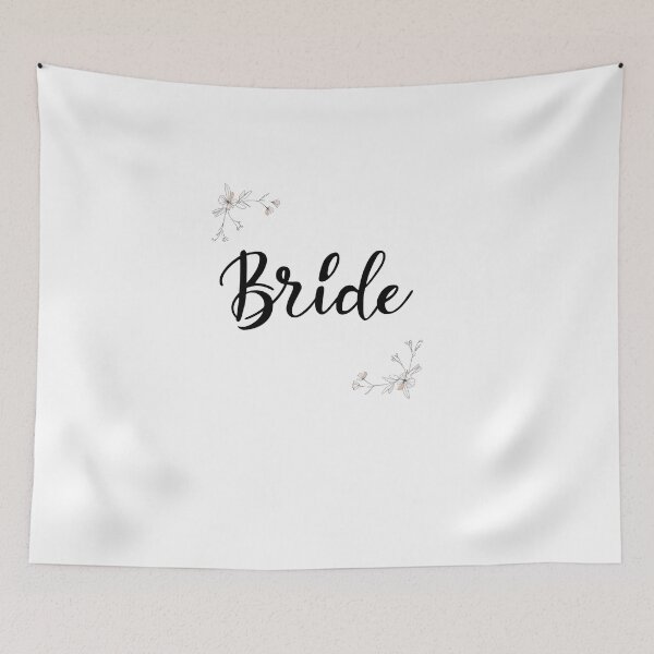 Item preview, Elegant 'Bride' Handwritten Script Design with Floral Details designed and sold by azersan.