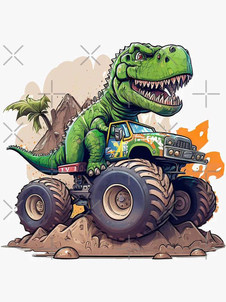 T Rex Dinosaur Riding Monster Truck