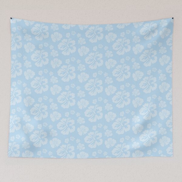 Item preview, Hibiscus Tone on Tone Pastel Blue    designed and sold by PD-Coastal.