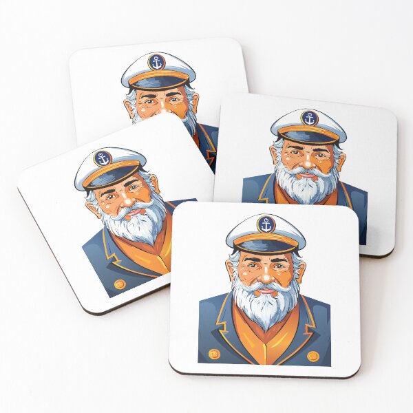 Item preview, A man with a beard in a captain's uniform, The captain of the ship, sea captain in uniform and hat, old sailor, old captain, fisherman portrait designed and sold by Danler.