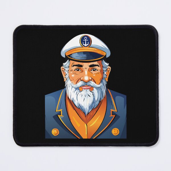 Item preview, A man with a beard in a captain's uniform, The captain of the ship, sea captain in uniform and hat, old sailor, old captain, fisherman portrait designed and sold by Danler.