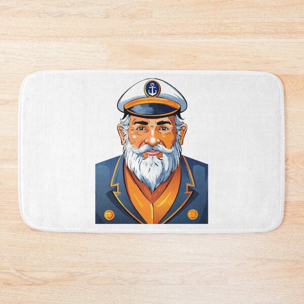 Item preview, A man with a beard in a captain's uniform, The captain of the ship, sea captain in uniform and hat, old sailor, old captain, fisherman portrait designed and sold by Danler.