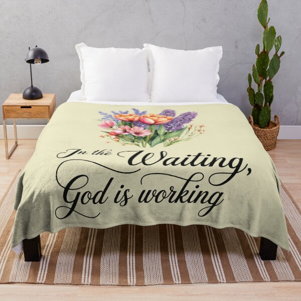 Item preview, In the Waiting God Is Working designed and sold by GracefulGiftsCA.