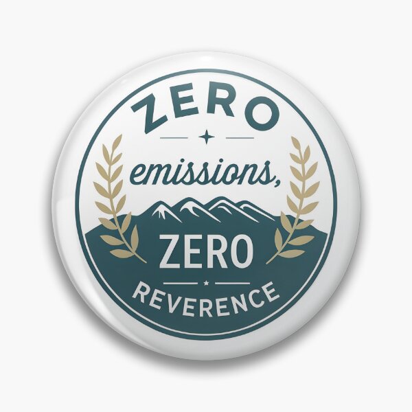 Item preview, "Zero Emissions, Zero Reverence" Tesla Bumper designed and sold by MiscellaneaShop.