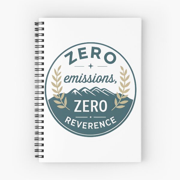 Item preview, "Zero Emissions, Zero Reverence" Tesla Bumper designed and sold by MiscellaneaShop.