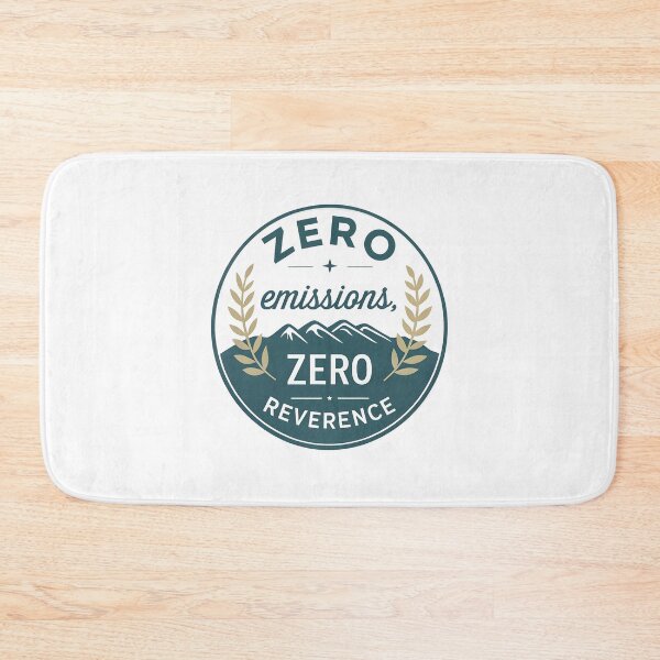 Item preview, "Zero Emissions, Zero Reverence" Tesla Bumper designed and sold by MiscellaneaShop.