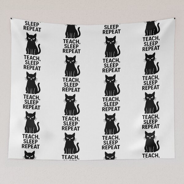 Item preview, TEACH, SLEEP REPEAT designed and sold by TheWonkyEaselCo.