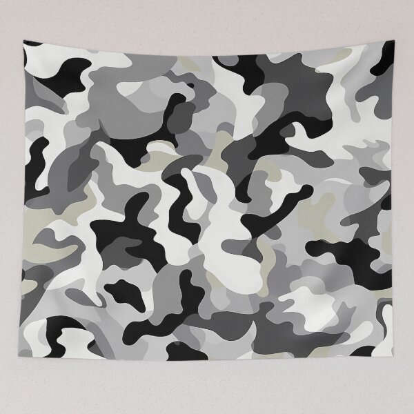 Item preview, Urban Stealth Grayscale Camouflage Pattern – Modern Monochrome Camo Design designed and sold by YourPrettyHome.