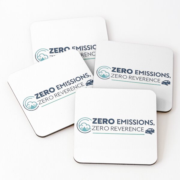 Item preview, "Zero Emissions, Zero Reverence" Tesla Bumper designed and sold by MiscellaneaShop.