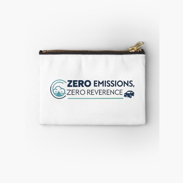 Item preview, "Zero Emissions, Zero Reverence" Tesla Bumper designed and sold by MiscellaneaShop.
