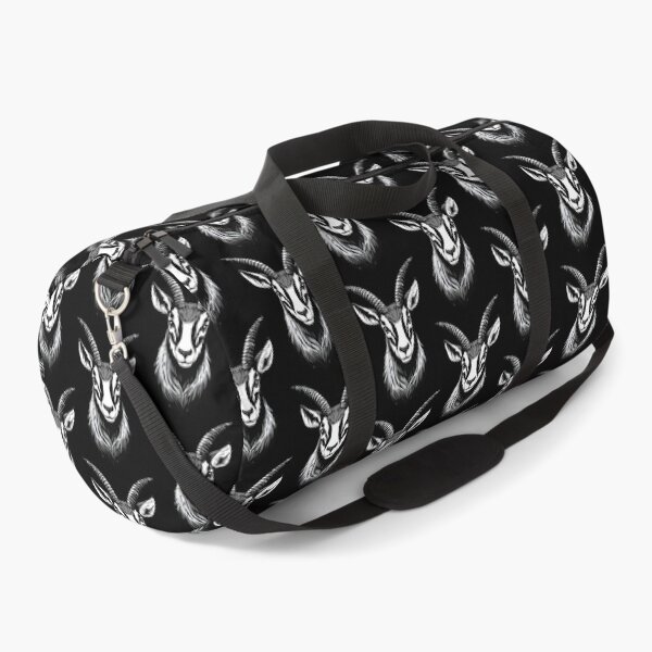 Item preview, Black and white illustration of a chamois head with curved horns, Alpine chamois (Rupicapra rupicapra) designed and sold by Danler.